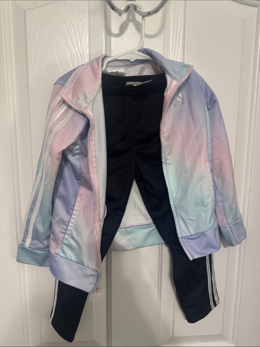 adidas Girls Pastel Ombre Track Jacket - Pink, Purple, Light Blue